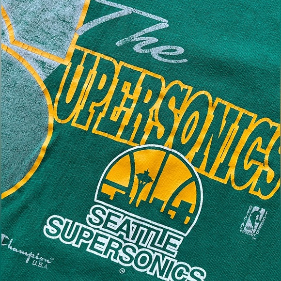 90’s Seattle Supersonics Locker Room T-Shirt - Picture 1 of 8